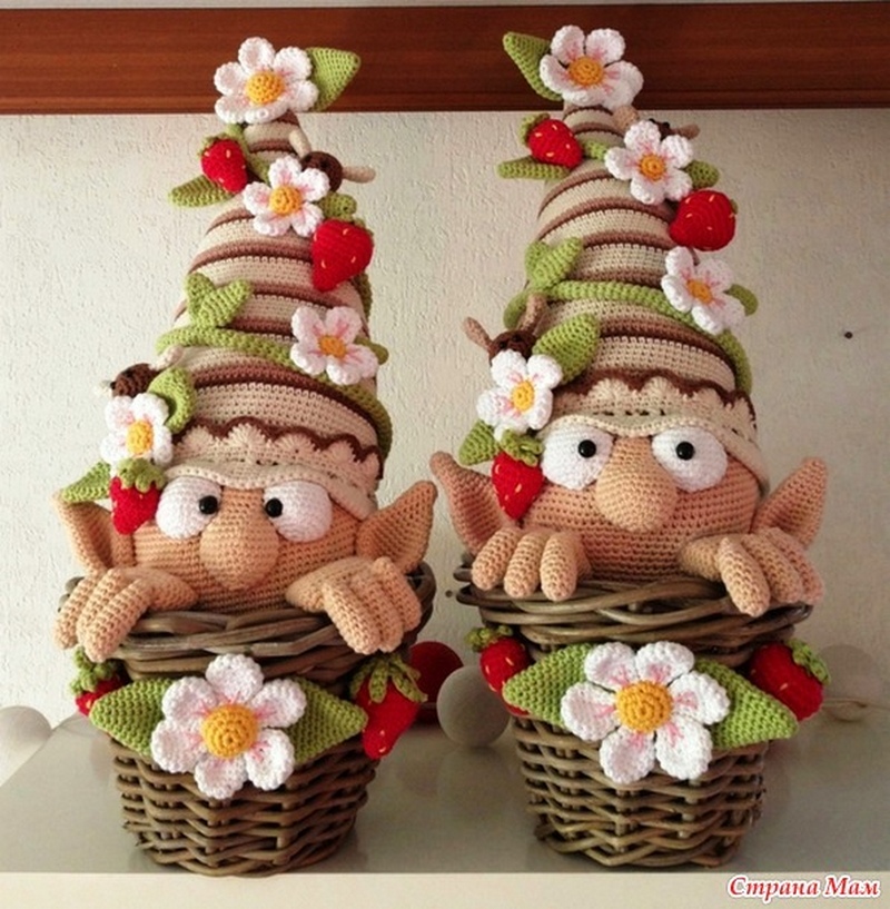 Crochet Strawberry Gnome