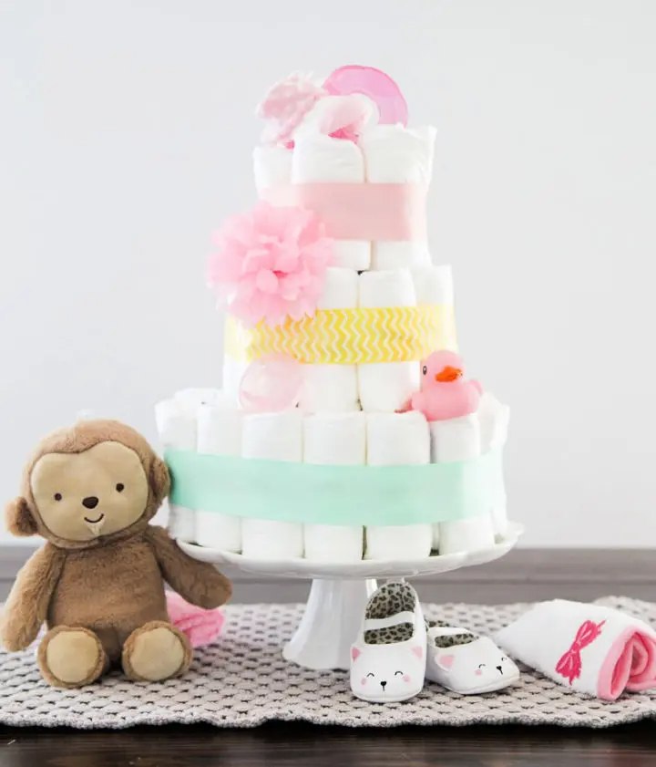 DIY Baby Diaper Cake