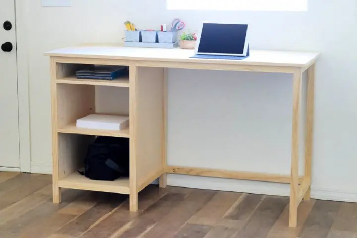 DIY Counter Height Desk with Storage