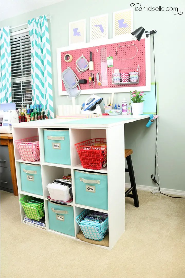 DIY Craft Table and Pegboard