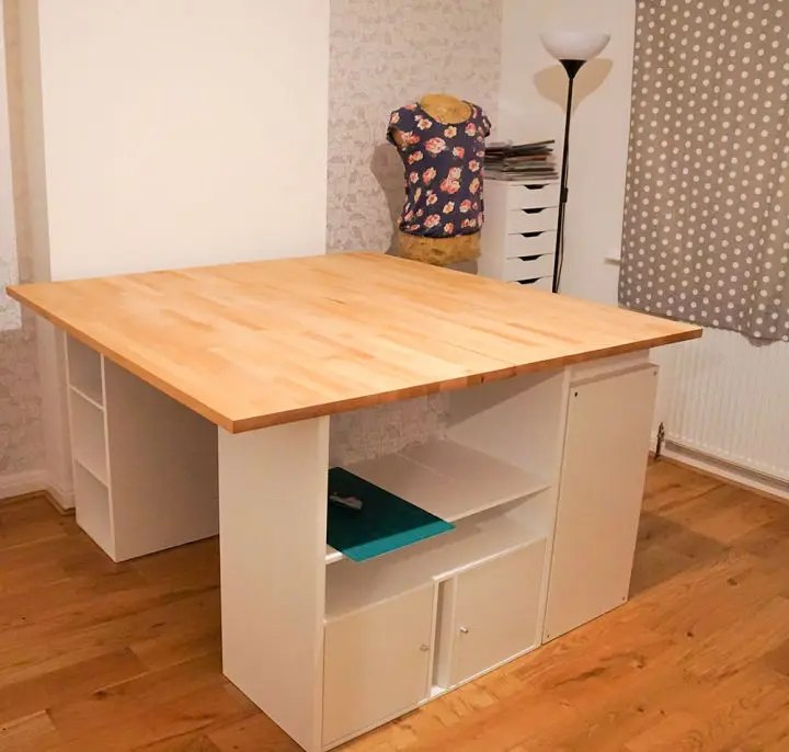 DIY Huge Sewing Table for Craft Room