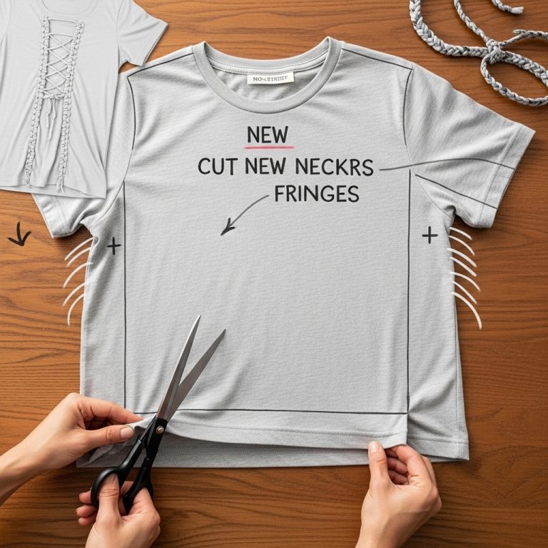 DIY No Sew Shirt - Cut T Shirt