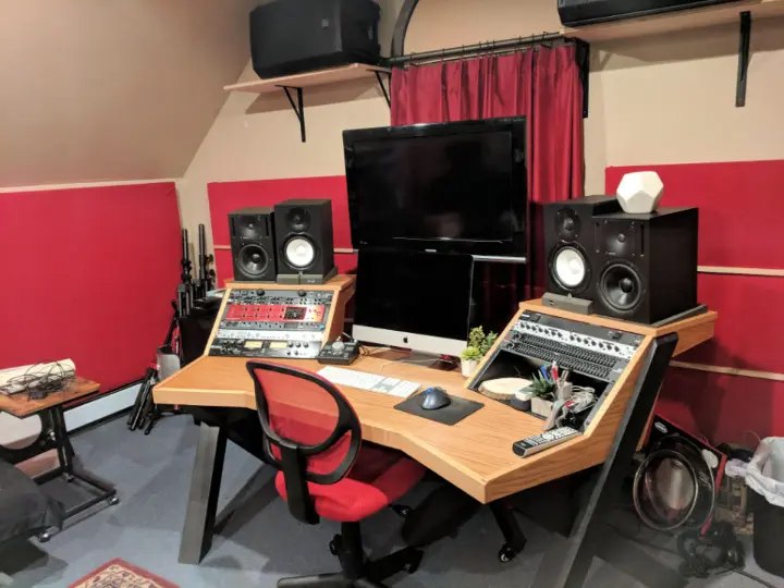 DIY Recording Studio Custom Desk