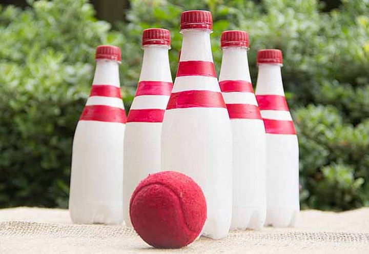 DIY Recycled Bottle Bowling