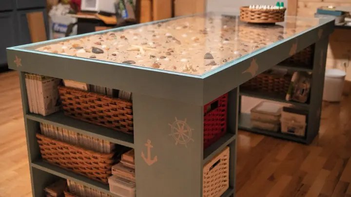 Easy DIY Seascape Craft Table