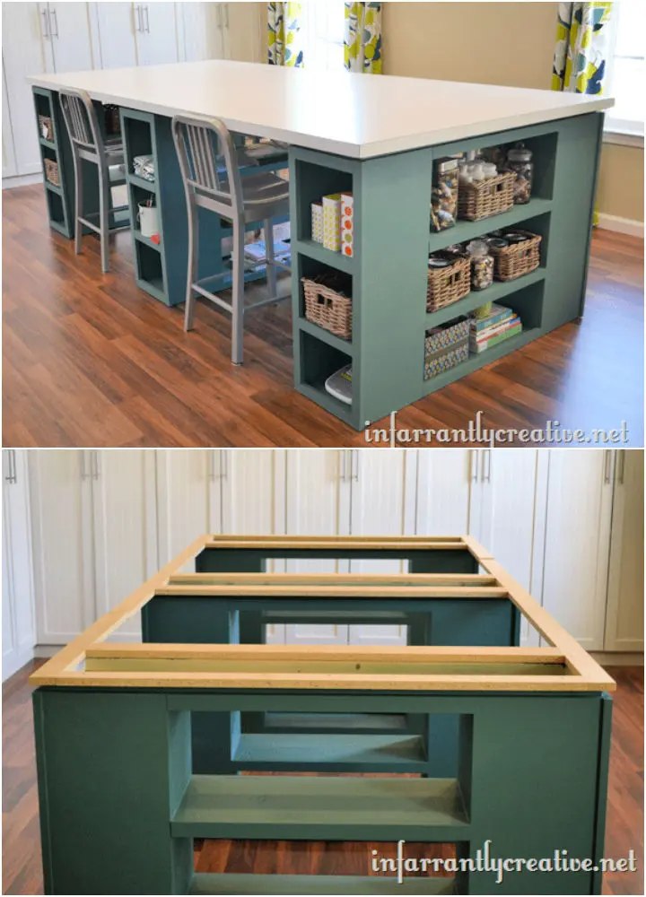 Large Craft Table with Storage