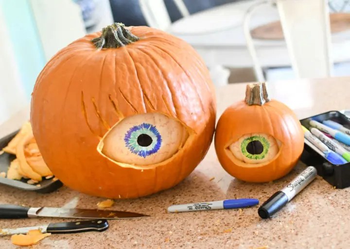 Spooky Eyeball Pumpkins
