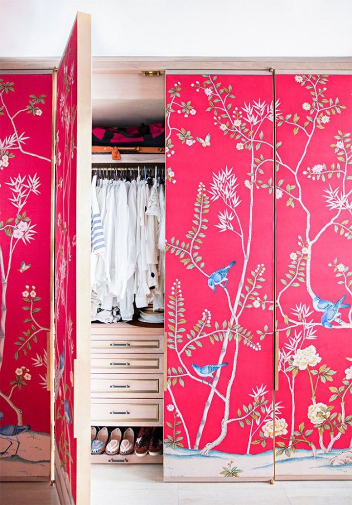 Wallpaper Your Closet Doors