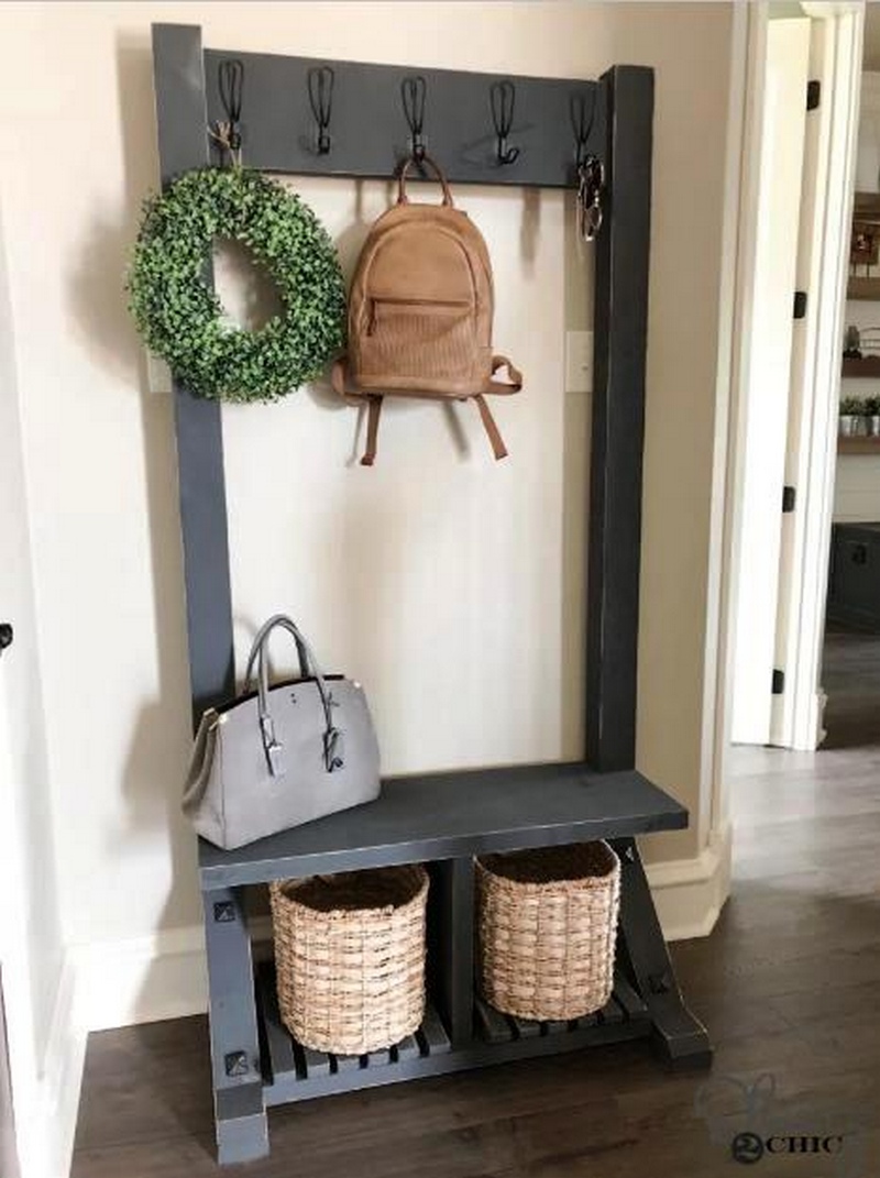 25 DIY Hall Tree Projects That Are Useful - Susie Harris