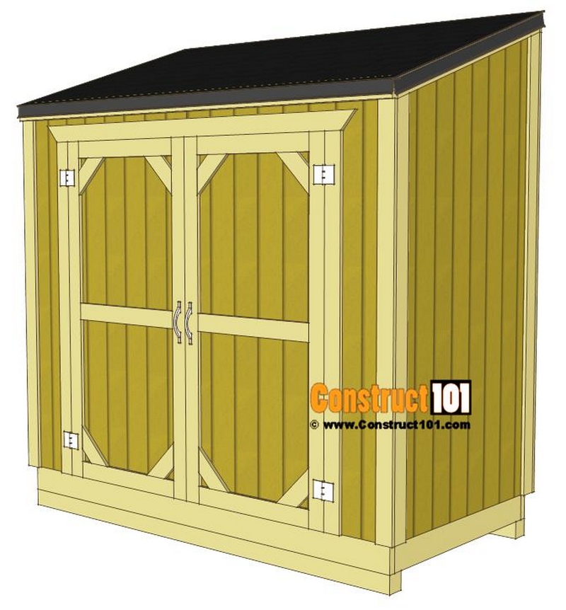 Lean To Shed Plans – 4×8 – Step By Step Plans