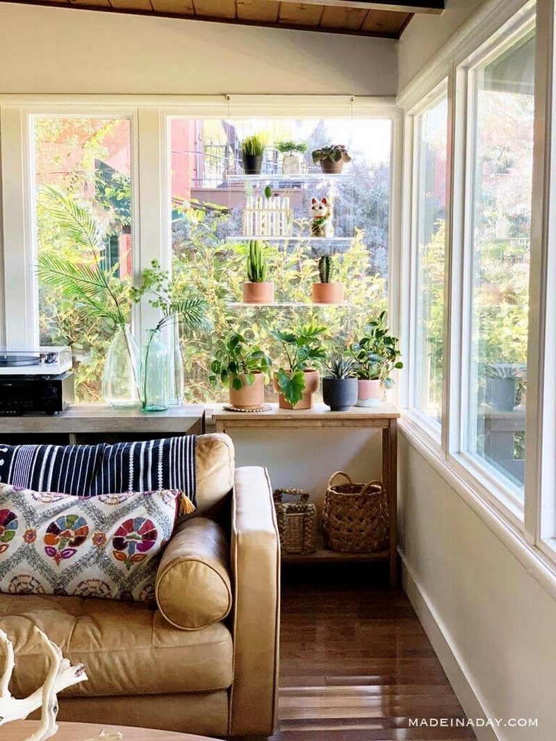Catching Rays with Window Plant Shelves