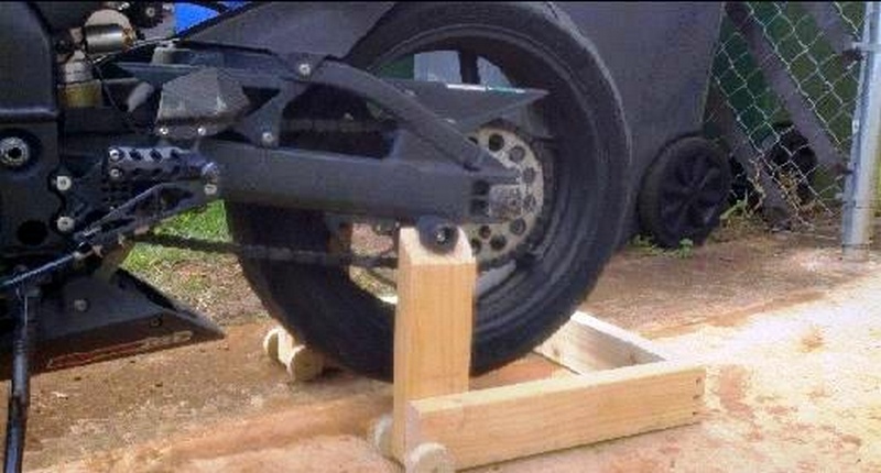 DIY Wooden Motorcycle Stand