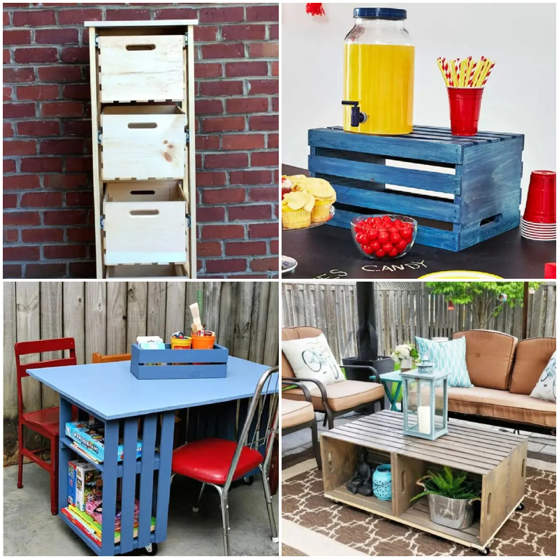 38 DIY Wooden Crate Ideas - Susie Harris