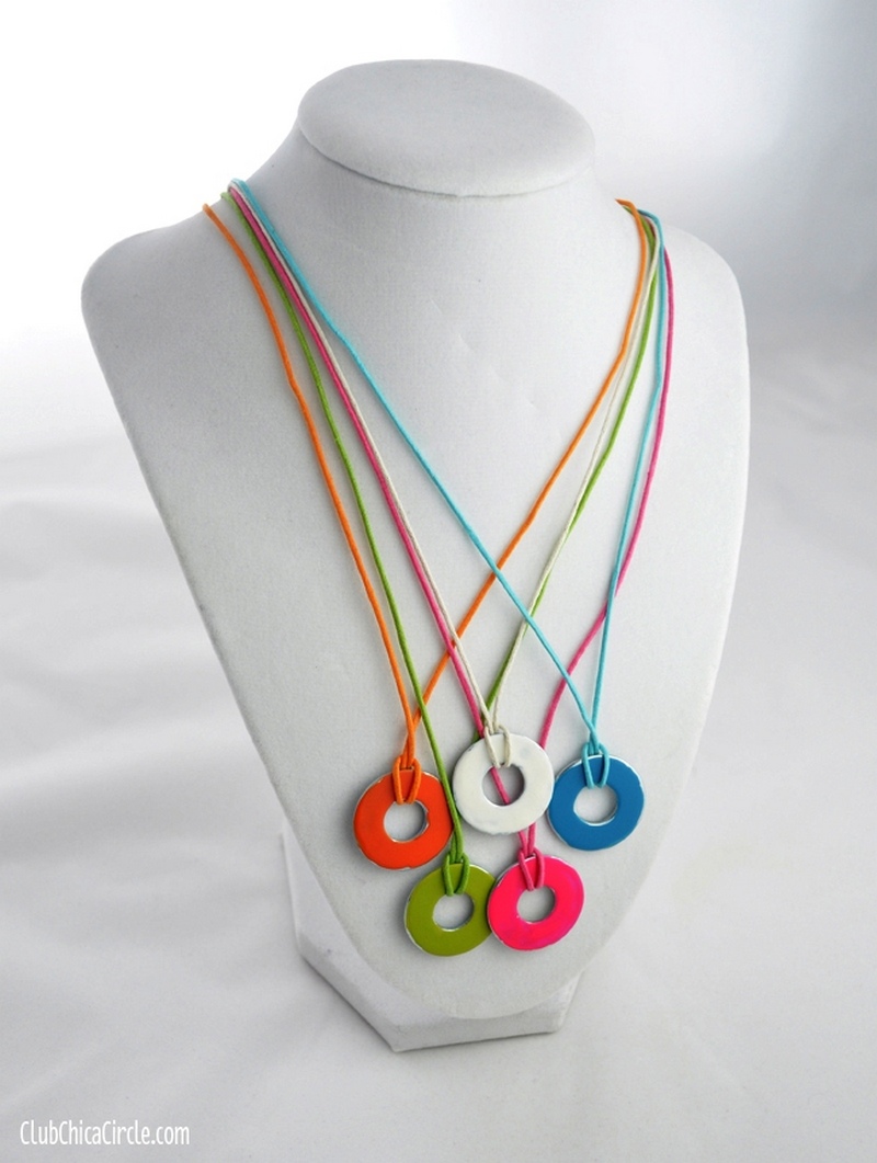 DIY Nail Polish Painted Friendship Necklaces