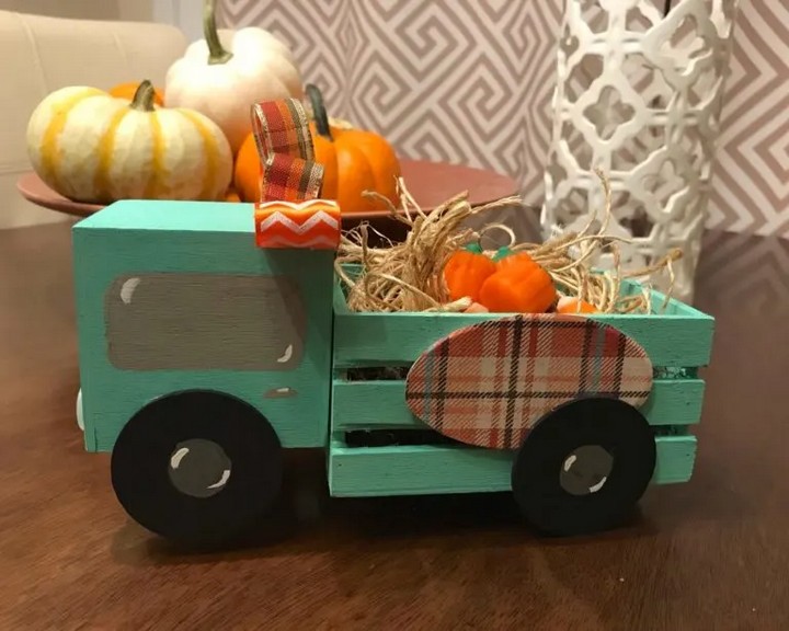 Crate Wood Box Into A Fall Pick Up Truck