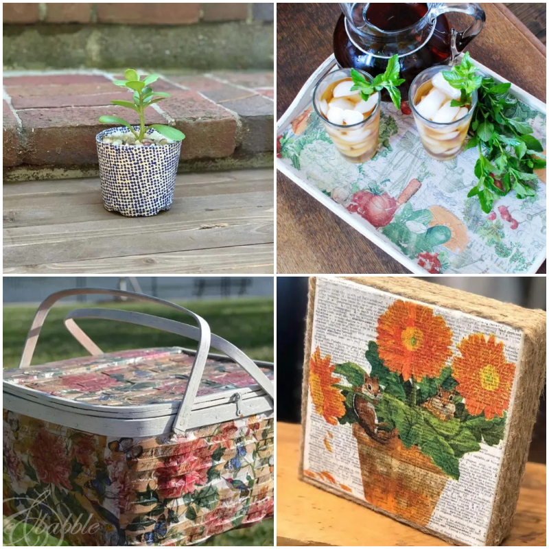 20 DIY Mod Podge Napkin Decoupage Ideas Susie Harris