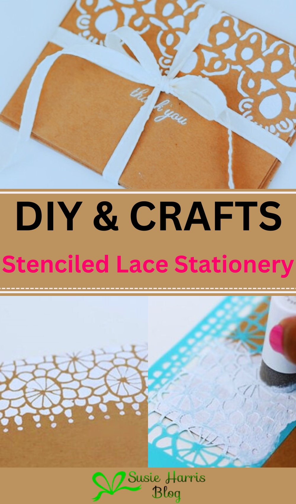 Stenciled Lace Stationery