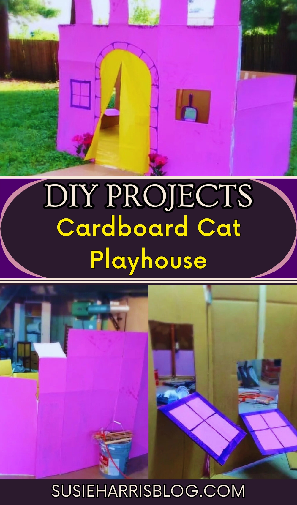 Cardboard Cat Playhouse
