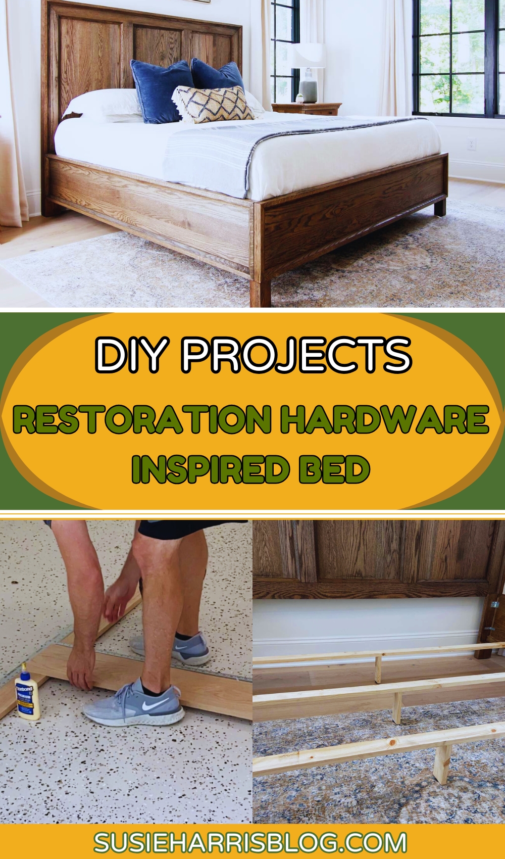 Restoration Hardware Inspired Bed