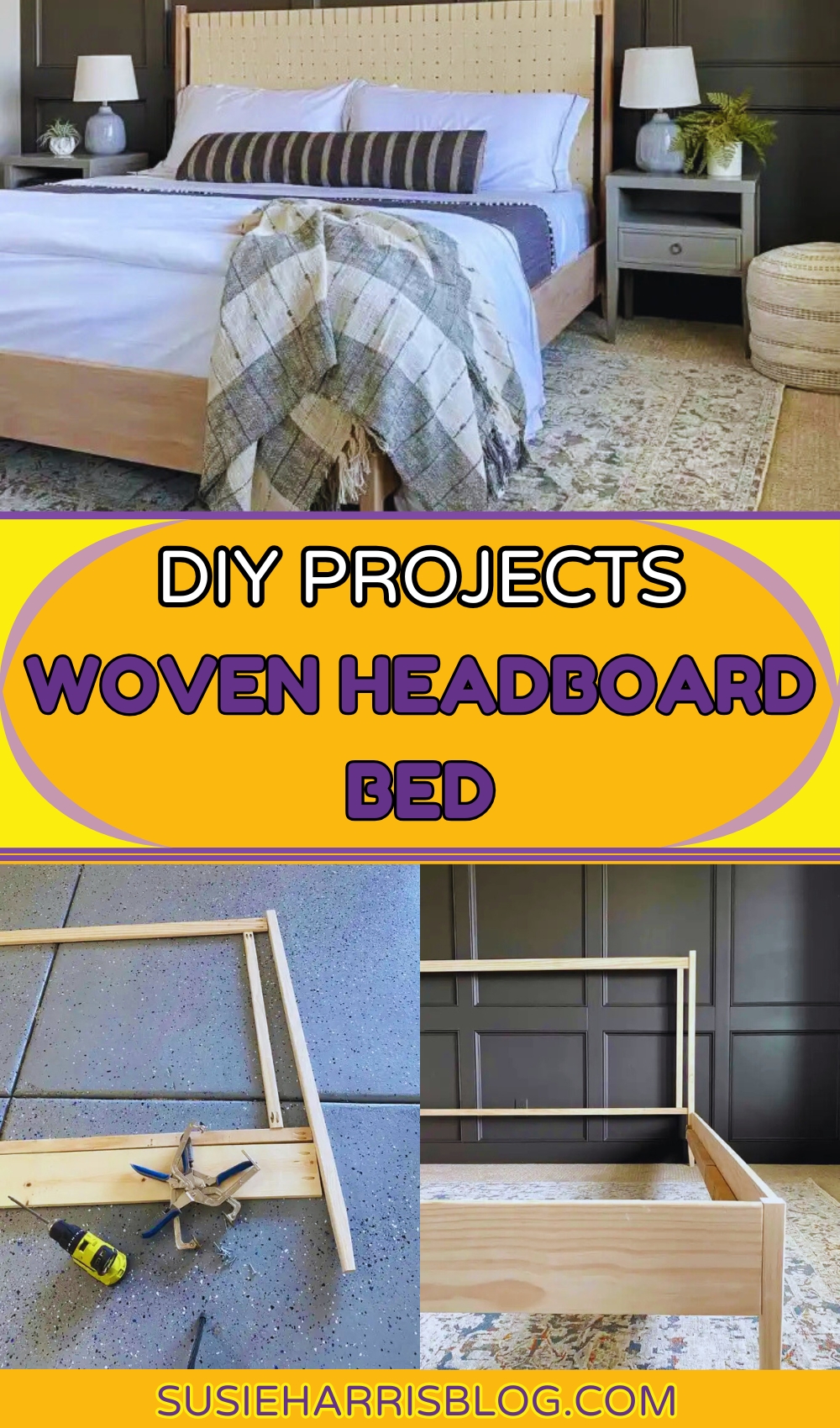 Woven Headboard Bed