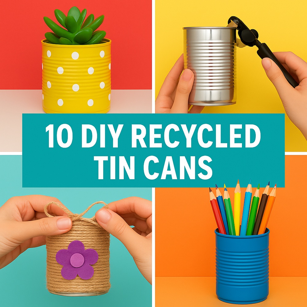 10 DIY Recycled Tin Cans