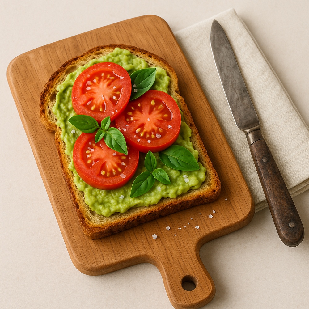 Avocado Toast with Tomato Basil