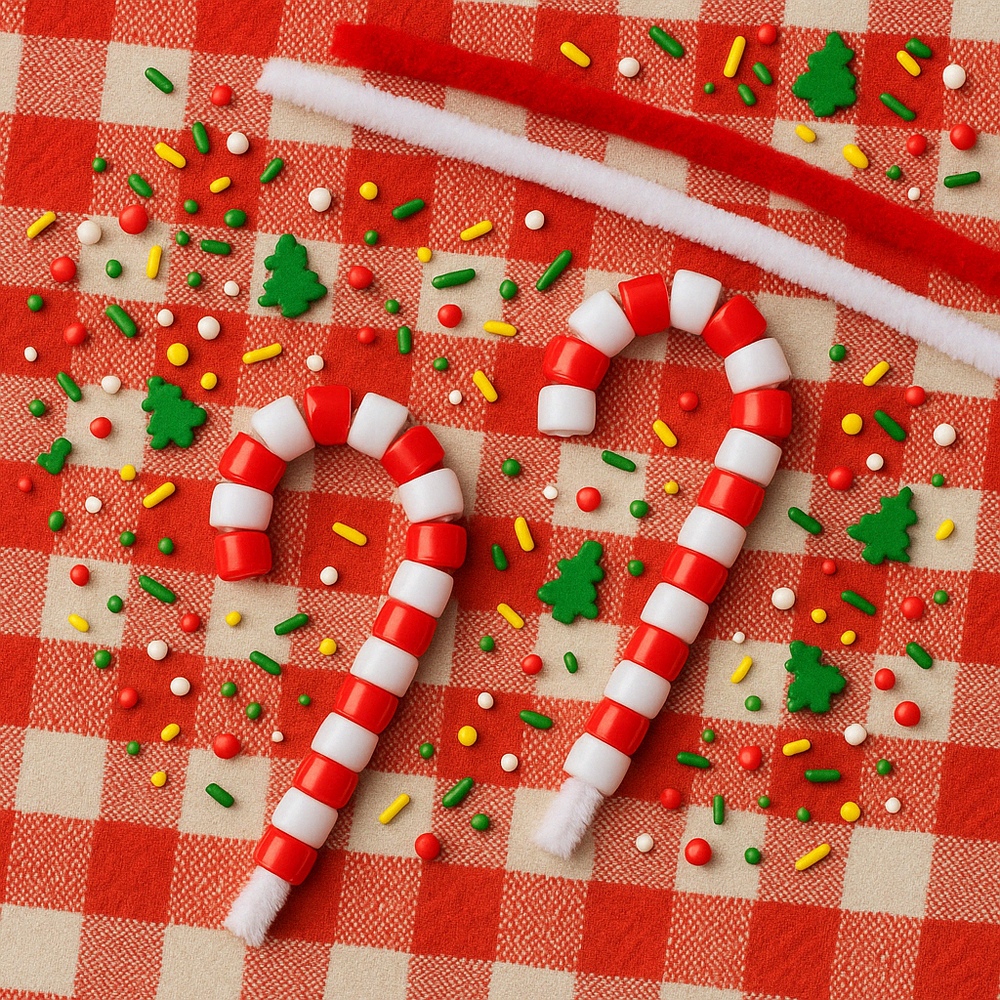 Beaded Candy Canes