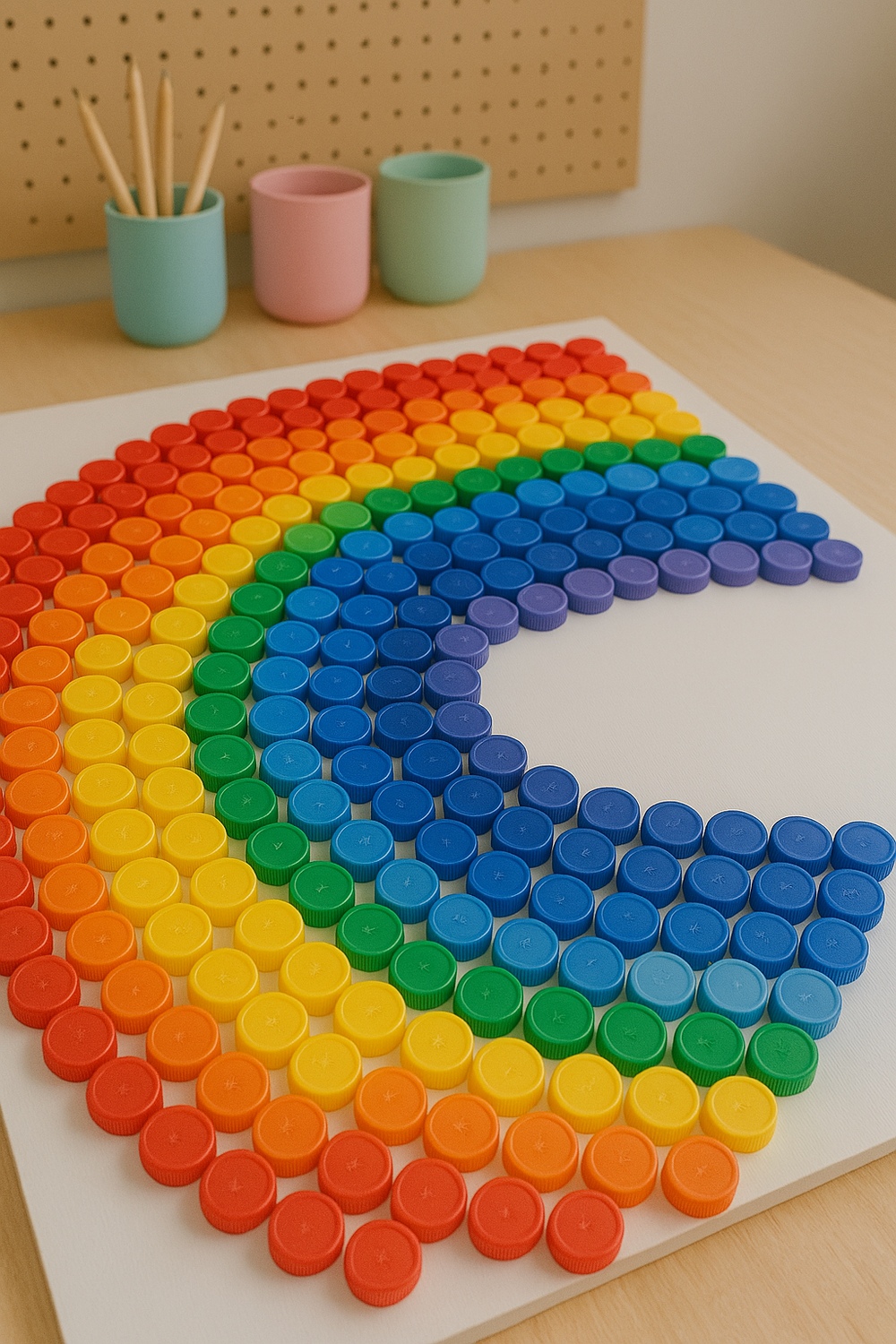 Bottle Cap Mosaic Art