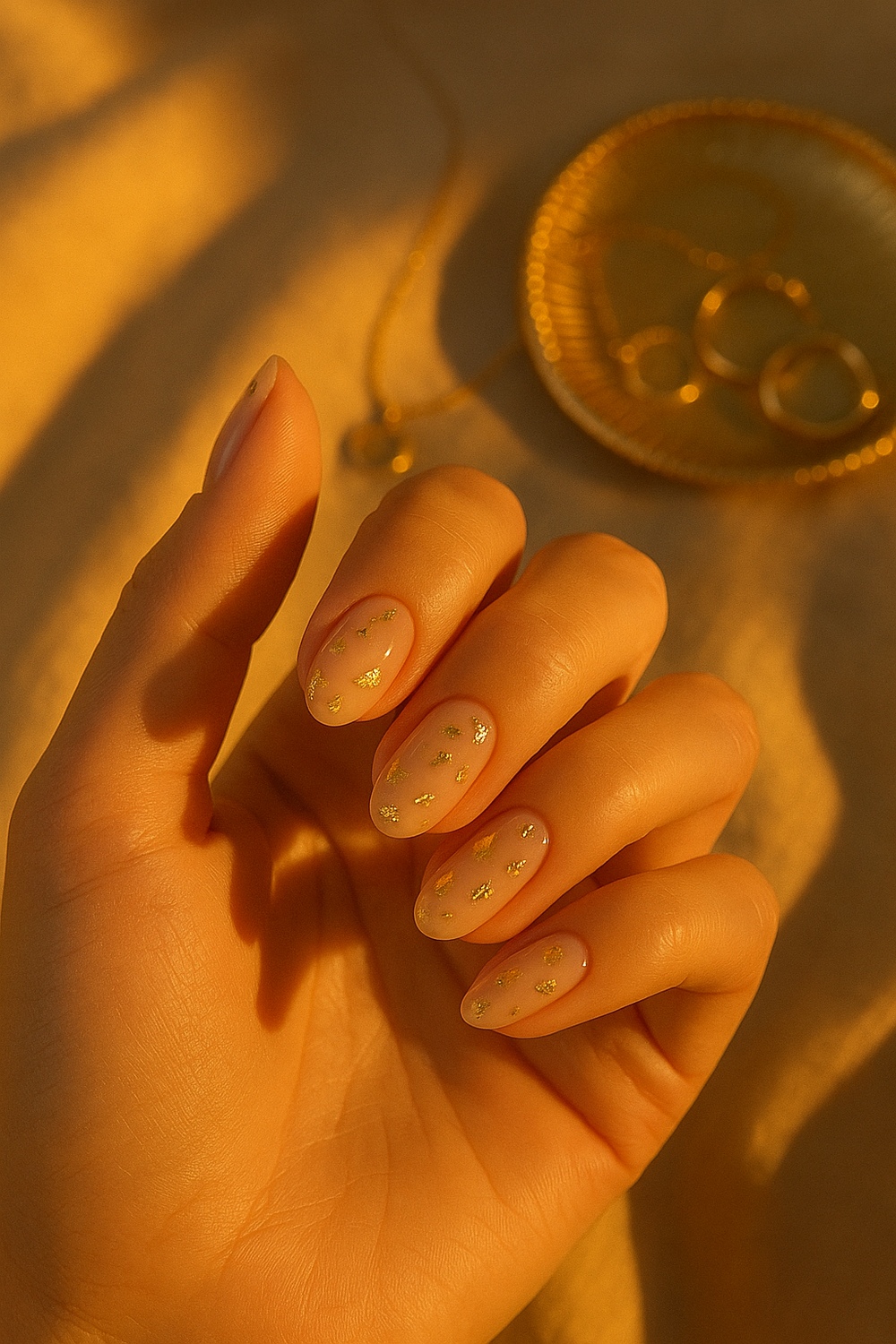 Clear Base with Gold Foil