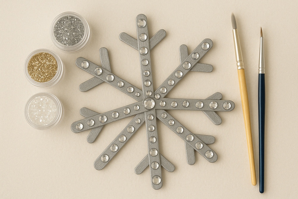 Craft Stick Snowflakes