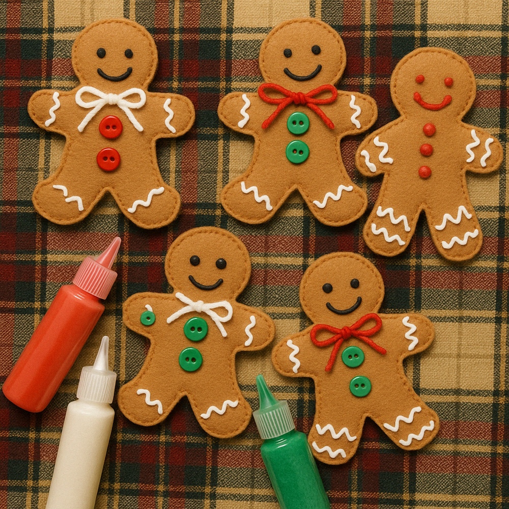 Felt Gingerbread People