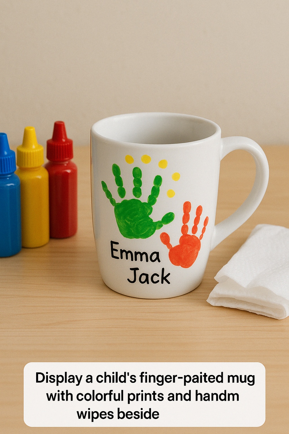 Finger Painted Mug for Kids