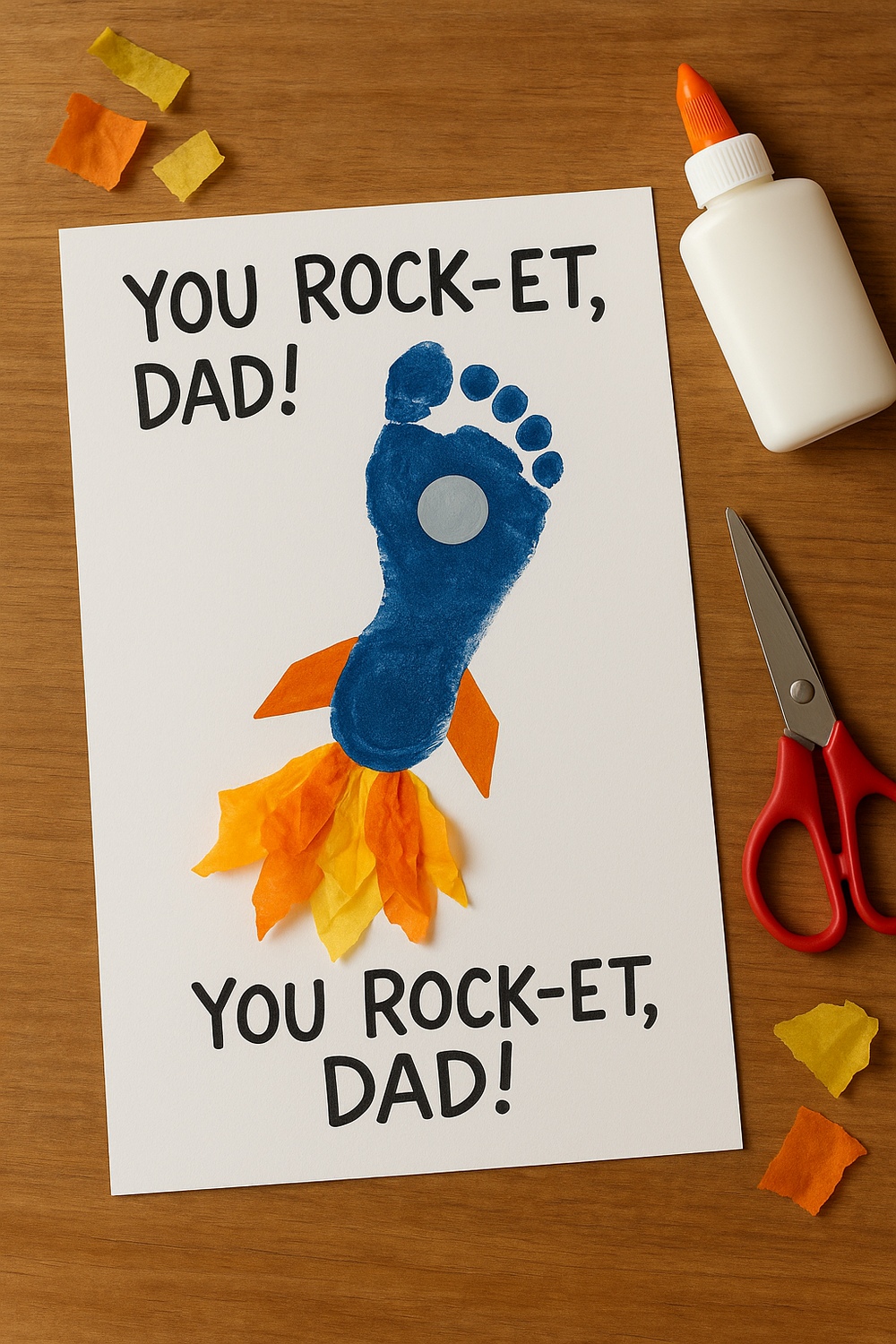 Footprint Rocket Art