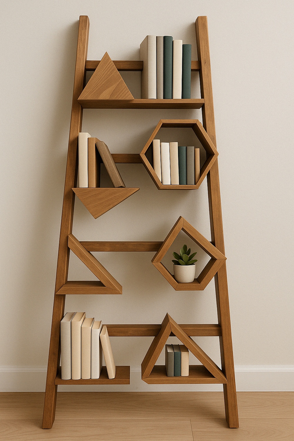 Geometric Ladder Shelf