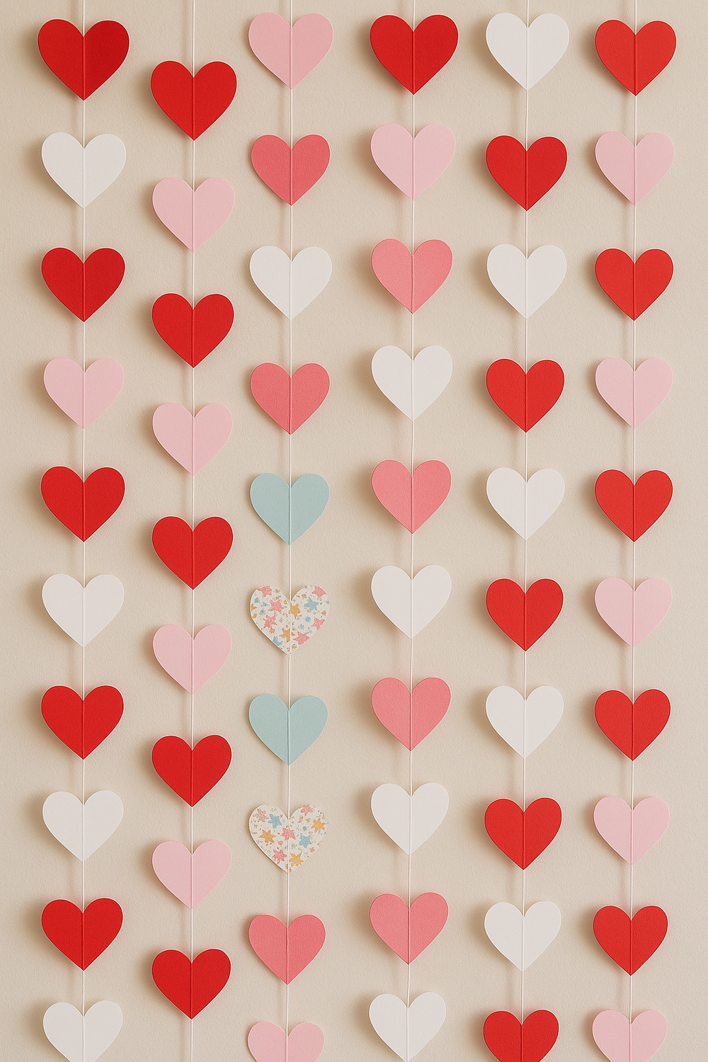 Hanging Paper Hearts