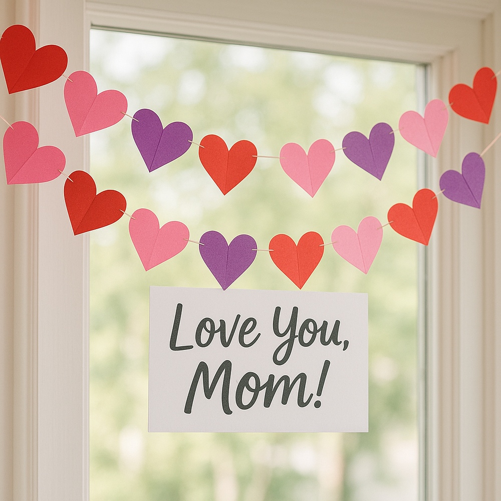 Heart Shaped Paper Garland