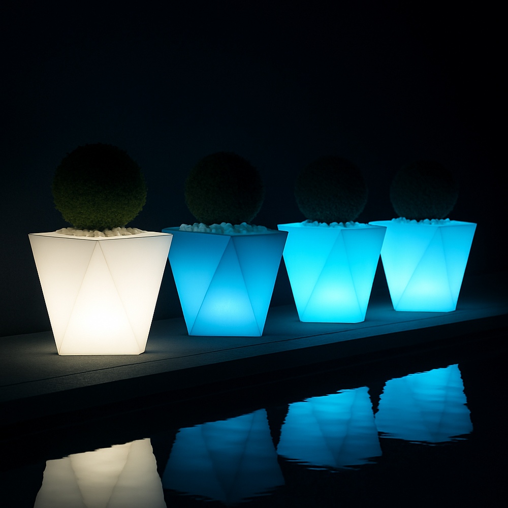 LED Lit Planters