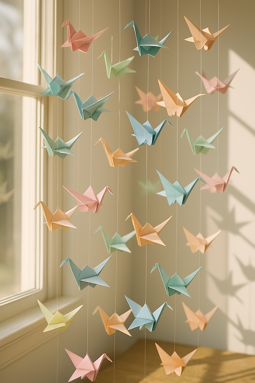 Origami Hanging Cranes