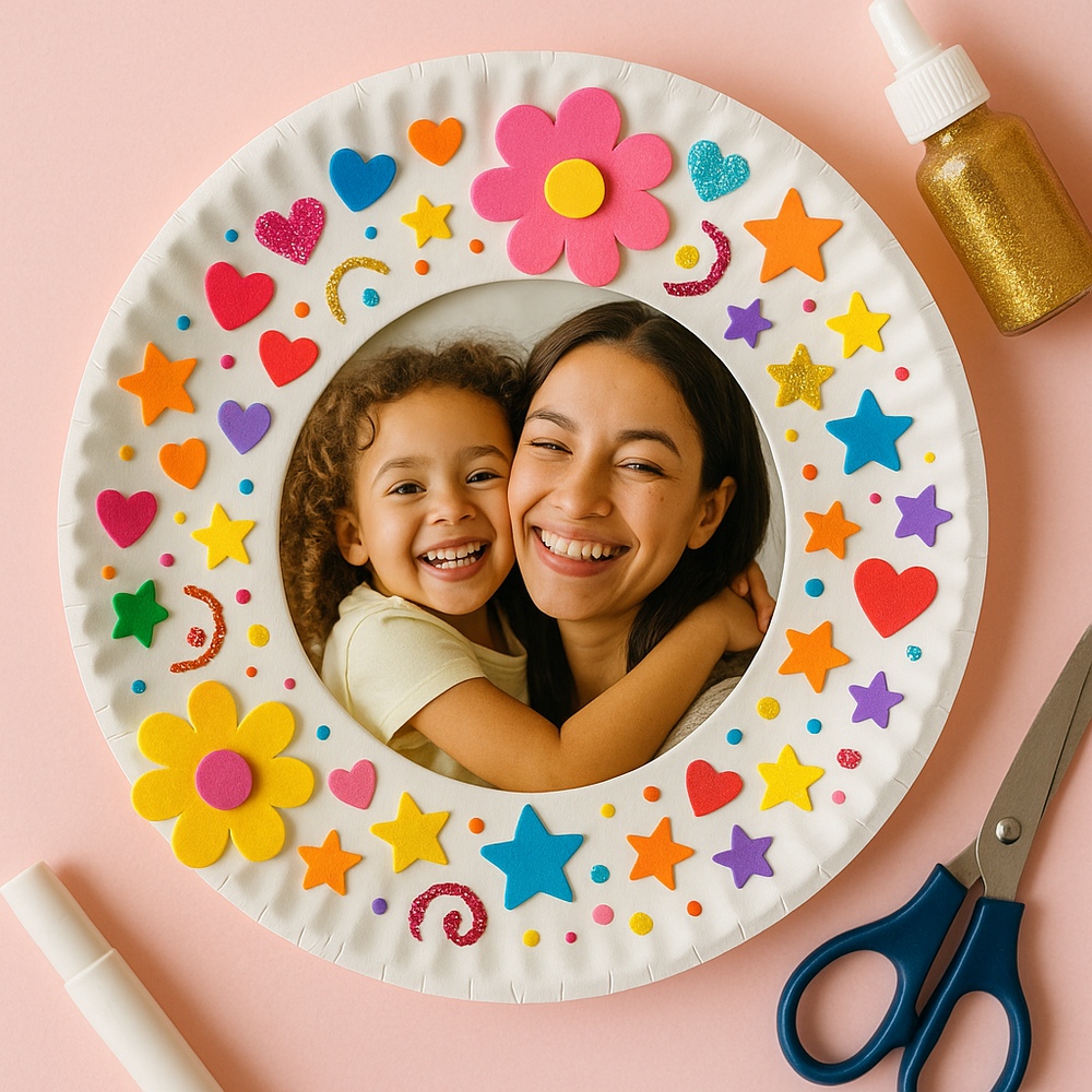 Paper Plate Photo Frame