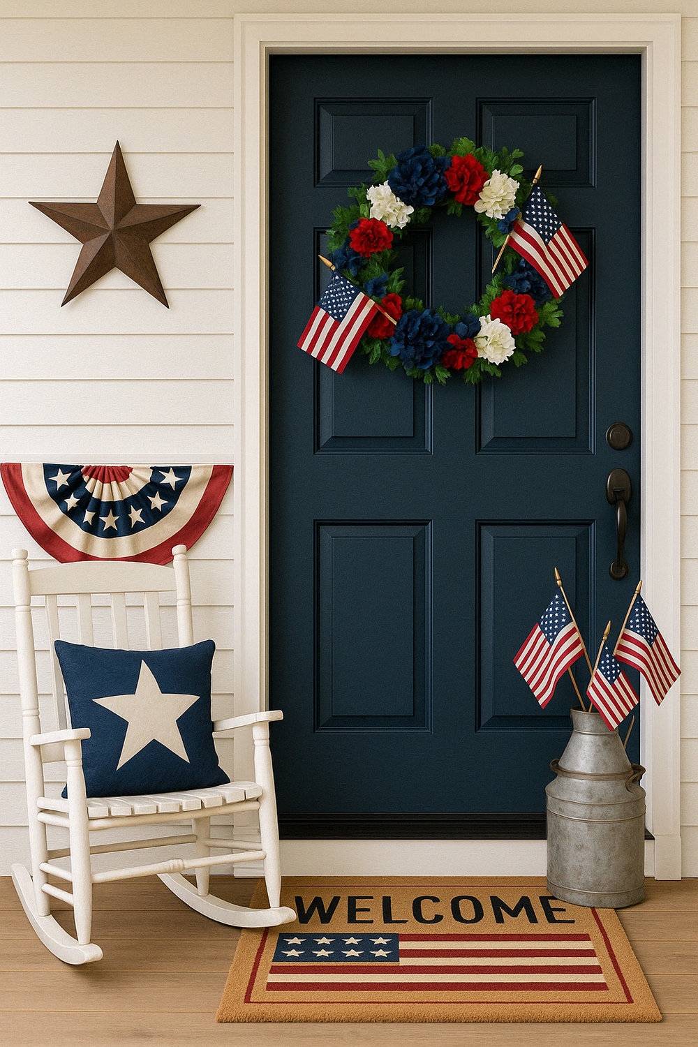 Patriotic Fourth of July Wreath