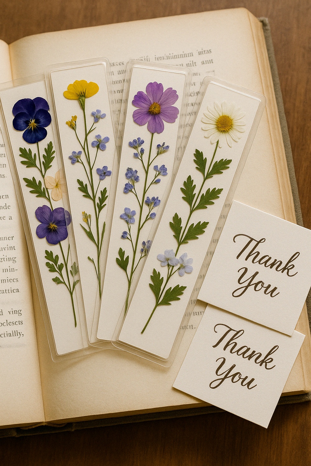 Pressed Flower Bookmarks