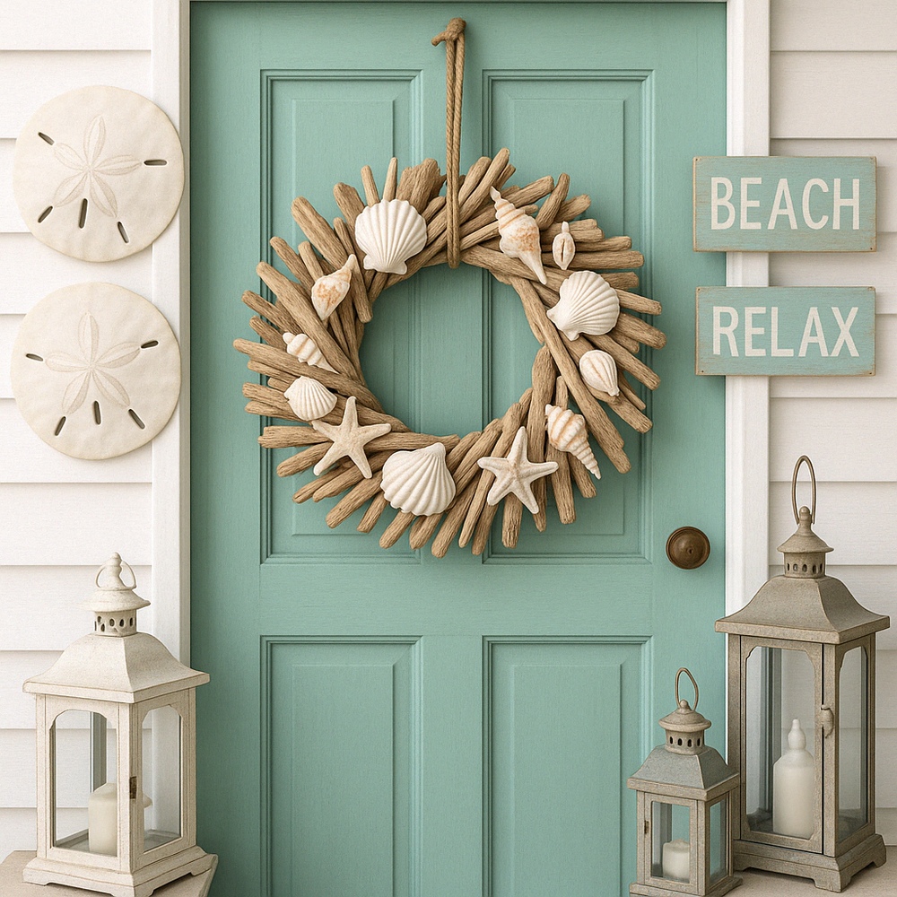 Seashell Coastal Wreath