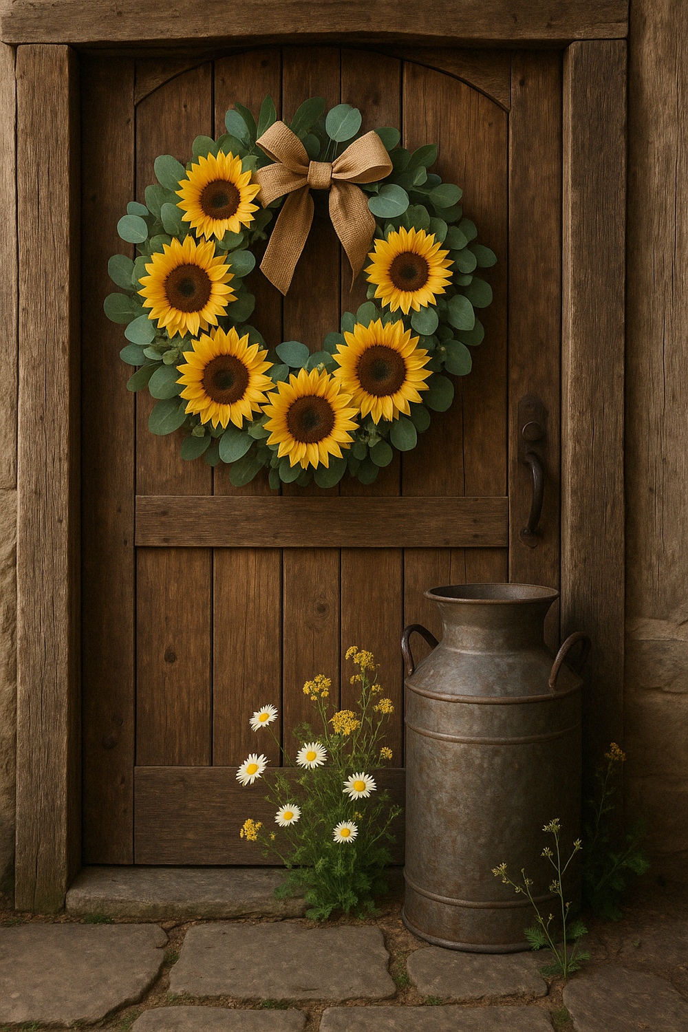 Sunflower Burlap Wreath