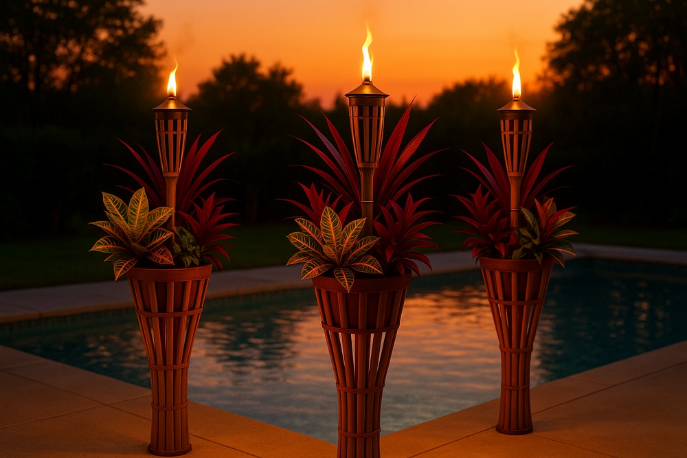 Tiki Torch Planters