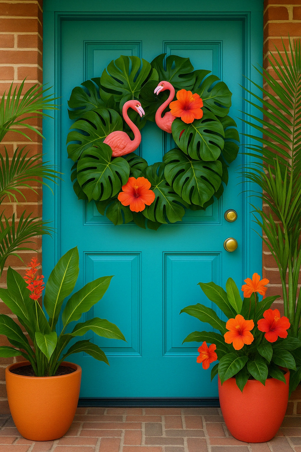 Tropical Monstera Wreath