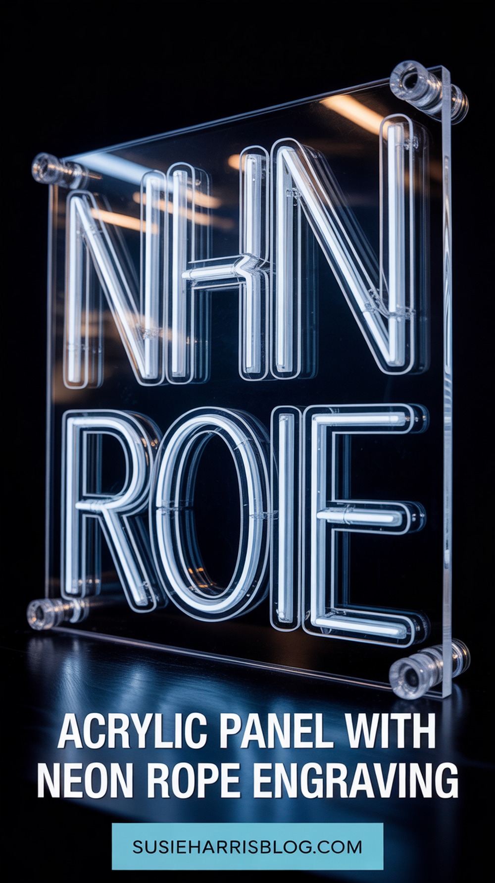 Acrylic Panel with Neon Rope Engraving