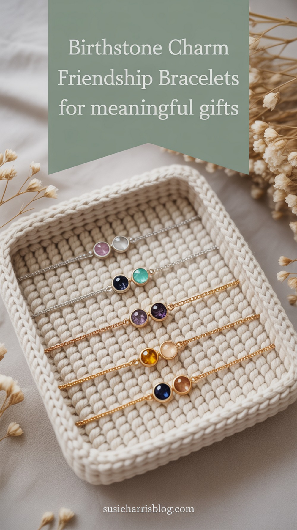 Birthstone Charm Friendship Bracelets