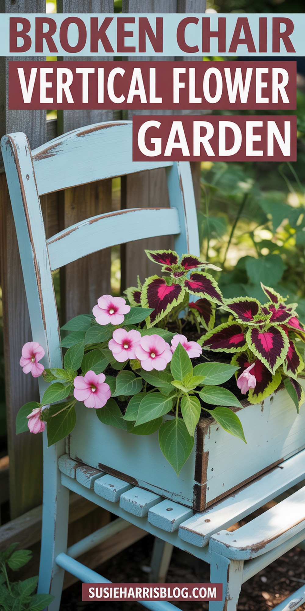 Broken Chair Vertical Flower Garden