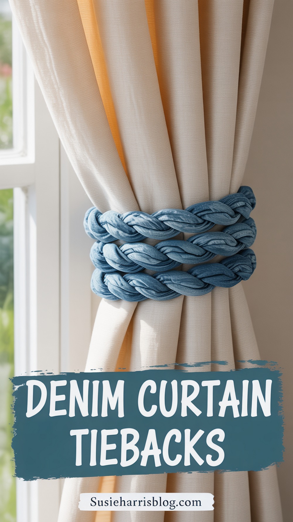 Denim Curtain Tiebacks