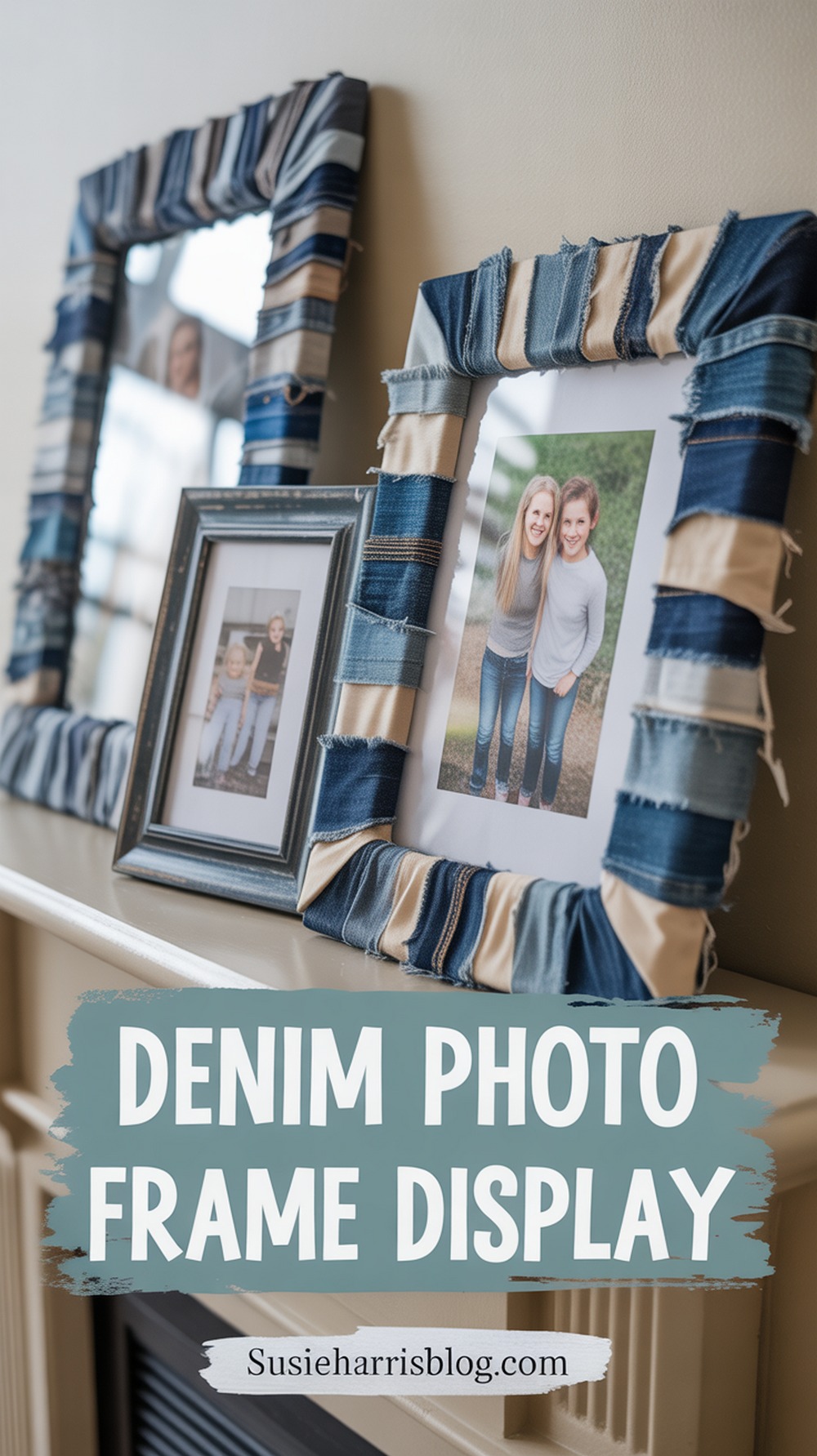 Denim Photo Frame Display